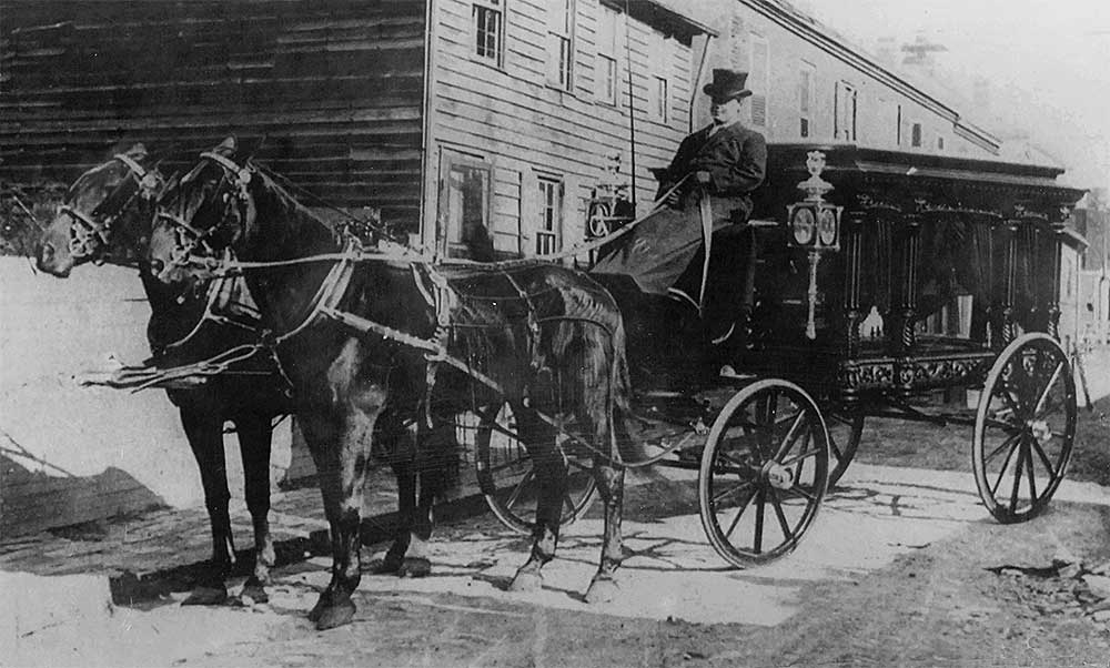The History of Chandler Funeral Homes & Crematory - Photo of Chandler Funeral Homes Horse and Carriage 1892